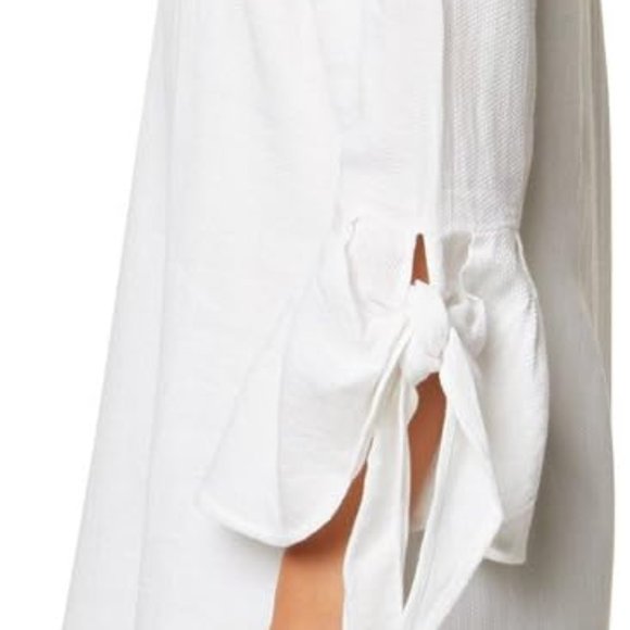 O'Neill Clady Dress White off the shoulder tunic length Summer, Large - Picture 16 of 16